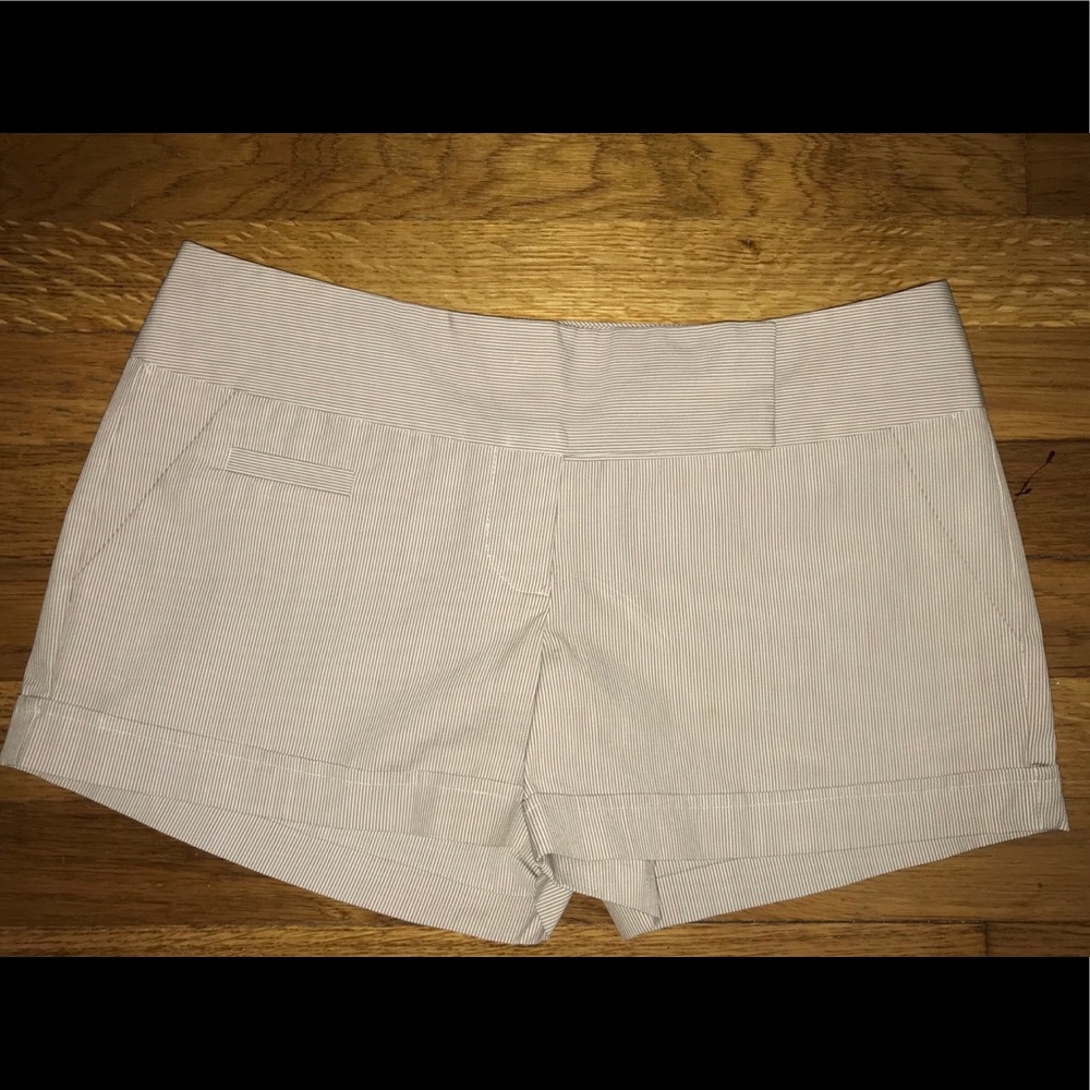 Charlotte Russe Tan/White Striped Shorts